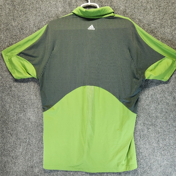 Adidas Climacool Formotion Mens XL Athletic Short Sleeve Green Polo Shirt - Picture 8 of 13